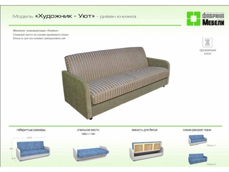 прямой диван художник уют в Костроме