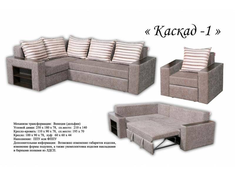 угловой диван каскад 1 в Костроме