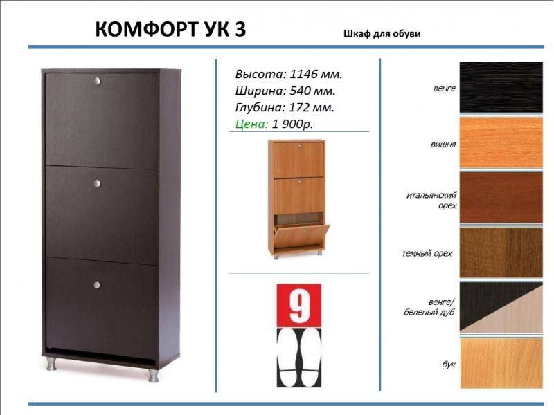 шкаф для обуви комфорт ук 3 в Костроме