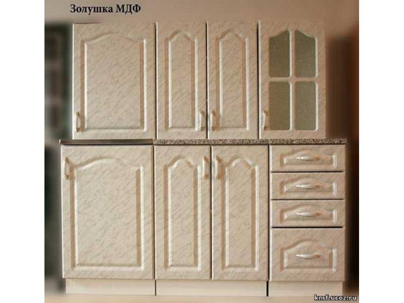 кухня золушка мдф (серый мрамор) в Костроме