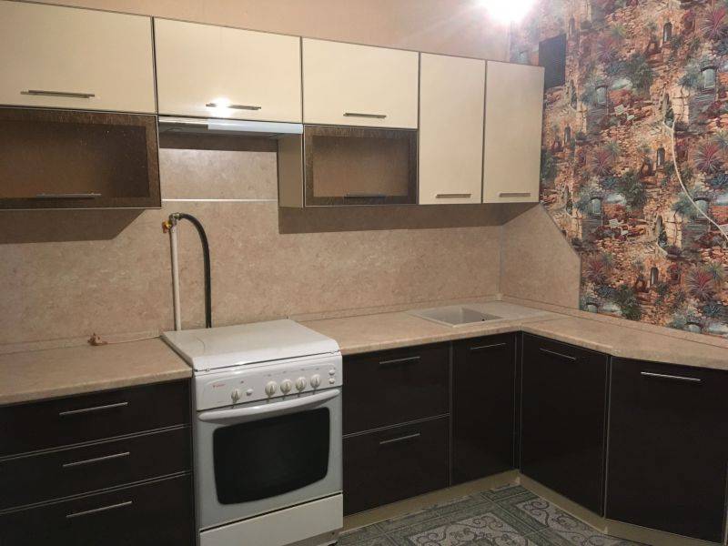 кухня пластик беж+шоколад в Костроме