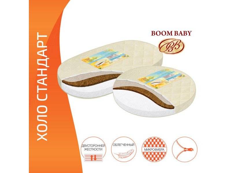 матрас boom baby холо стандарт для круглой и овальной кроватки в Костроме