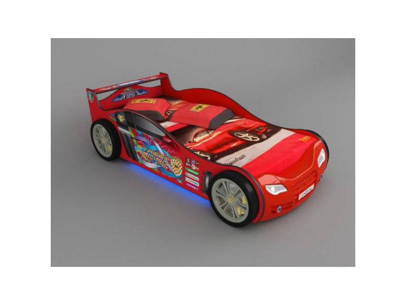 кровать машина rх800 night light red (190*90) в Костроме