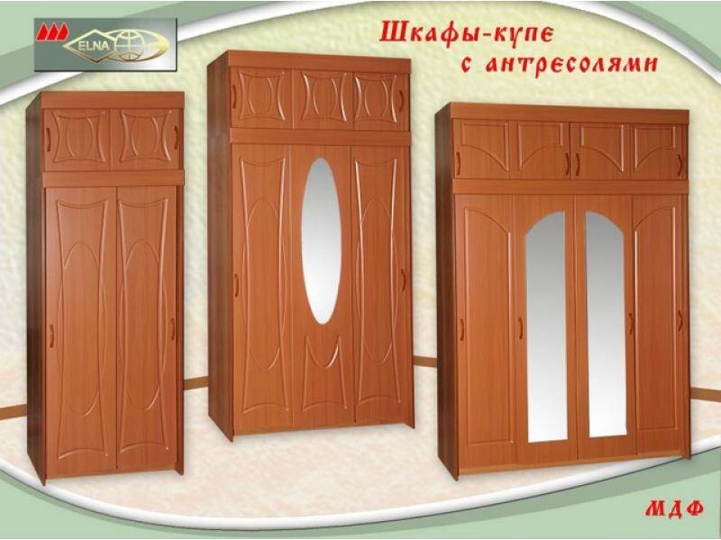 шкаф-купе с антресолями мдф (топ-лайн) в Костроме