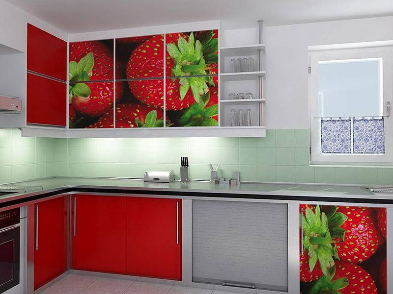 кухонный гарнитур угловой 5 фотопечать в Костроме