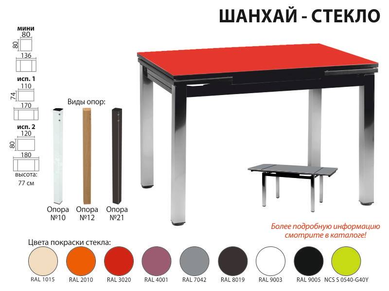 раскладной стол шанхай стекло в Костроме
