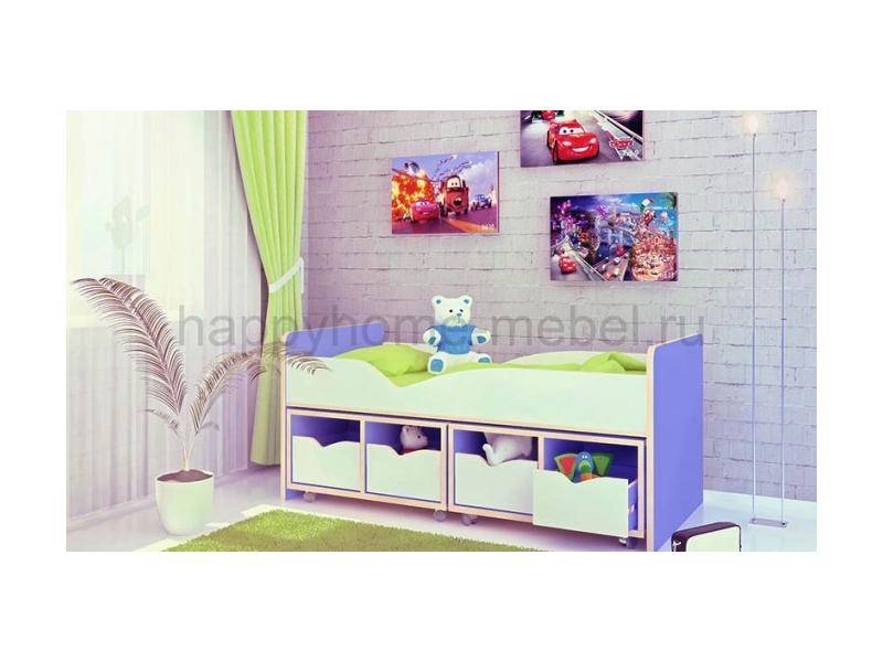 низкая кровать-чердак happy kids k-13 в Костроме