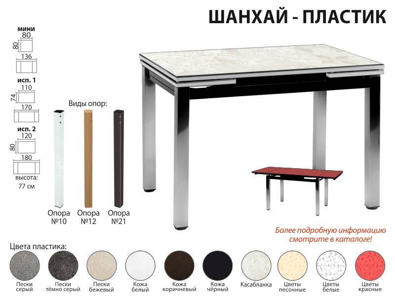 стол обеденный шанхай пластик в Костроме