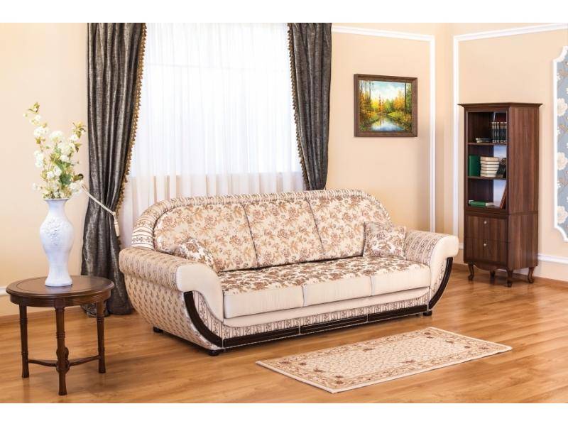 светлый диван-кровать с цветами в Костроме