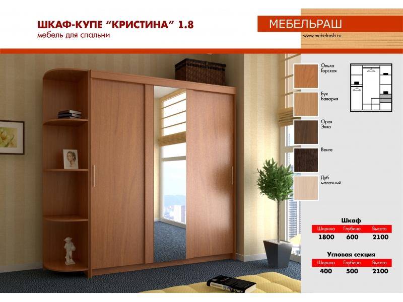 шкаф - купе кристина 1.8 в Костроме