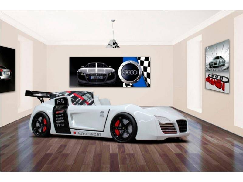 кровать машина audi v8 белая в Костроме
