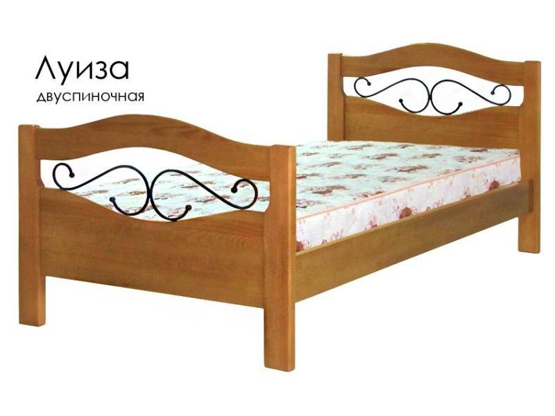 кровать луиза из массива сосны с элементами ковки в Костроме