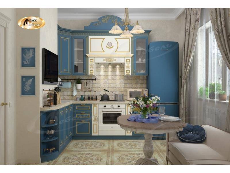 синяя матовая кухня сифора дем в Костроме