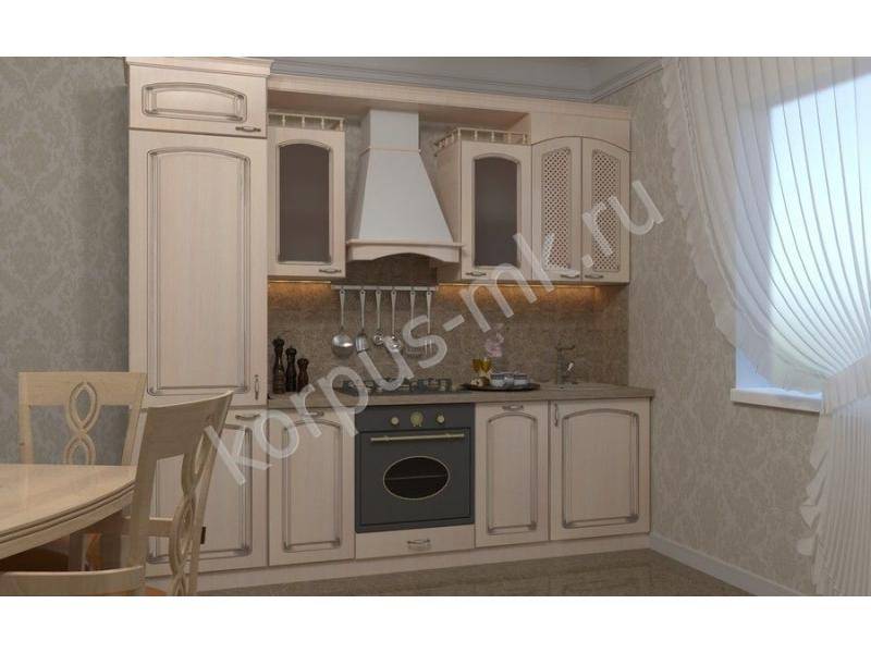 прямая кухня с фасадами из мдф в Костроме