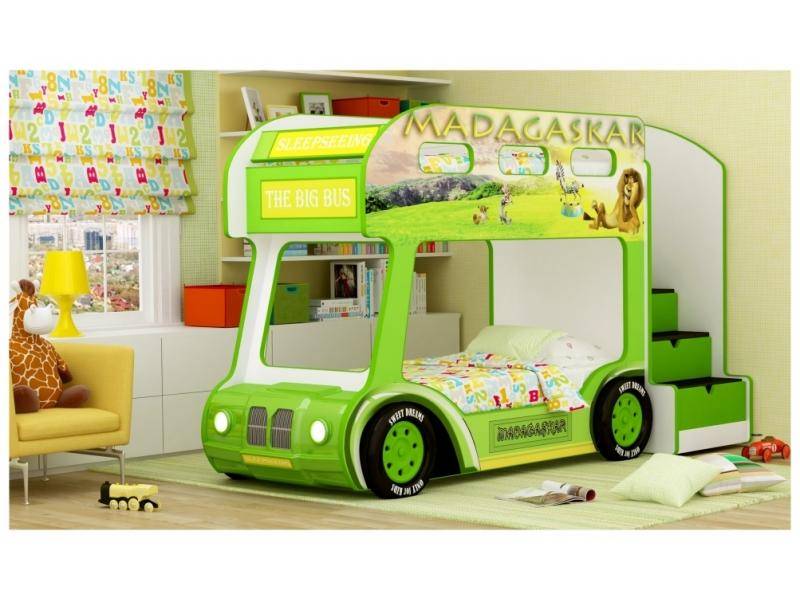 двухъярусная кровать-aвтобус madagaskar в Костроме