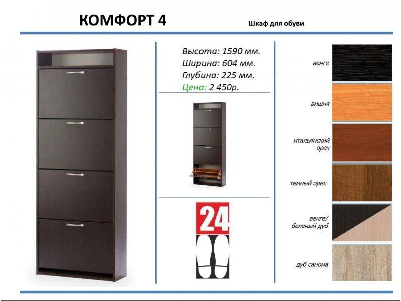 шкаф для обуви комфорт 4 в Костроме