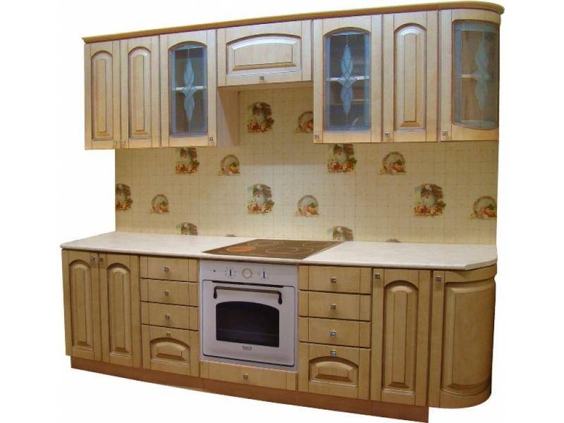 кухня прямая патина беленый дуб в Костроме