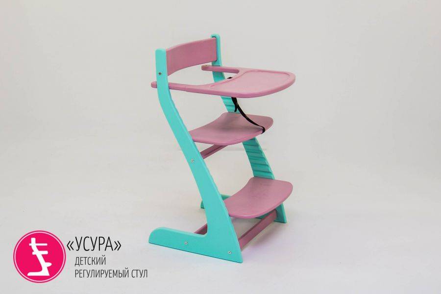 детский растущий регулируемый стул усура мятный-лаванда в Костроме