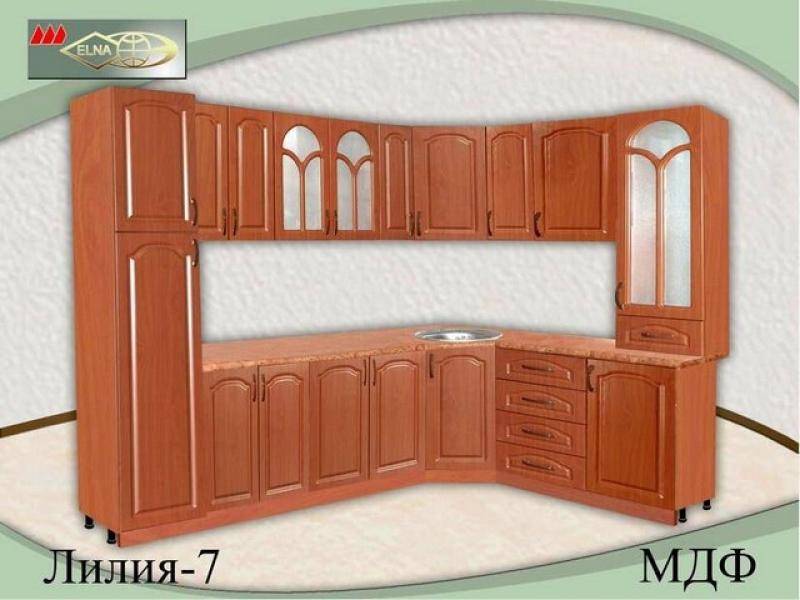 кухня угловая лилия 7 (мдф) в Костроме