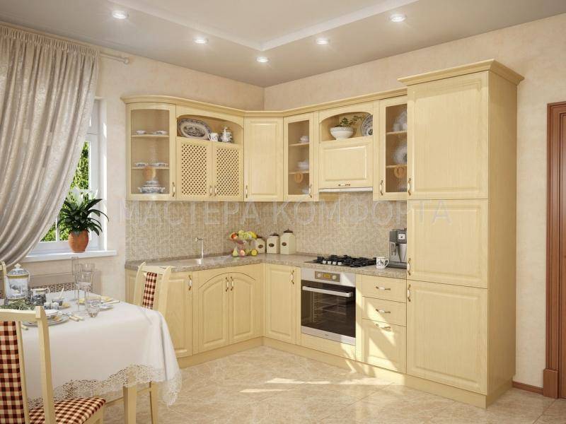 кухня мдф пвх классика юлия лайт в Костроме