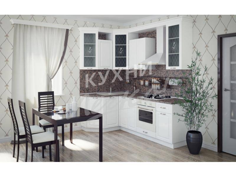 белая угловая кухня в Костроме