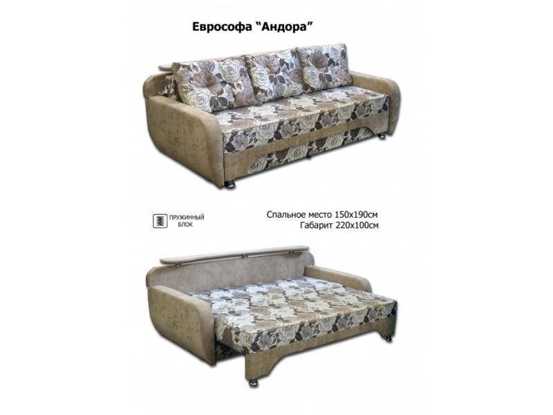 еврософа андора с задней полкой в Костроме