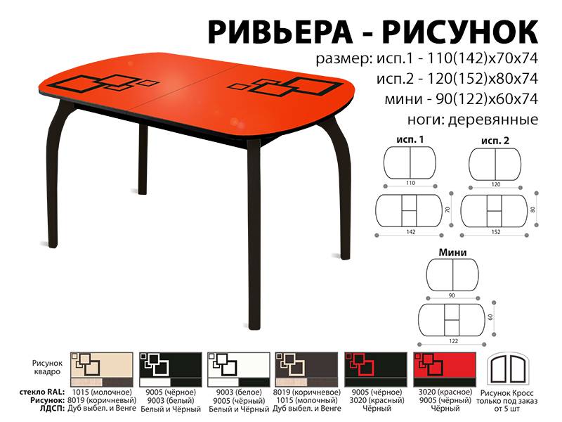стол обеденный ривьера рисунок в Костроме