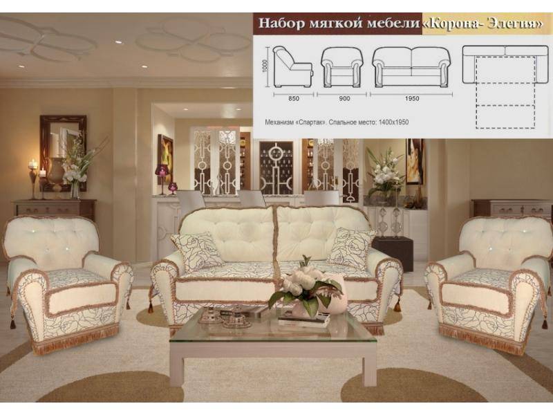 элегантный прямой диван корона-элегия в Костроме