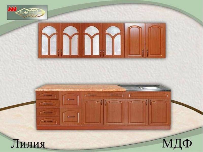 кухня прямая лилия (мдф) в Костроме