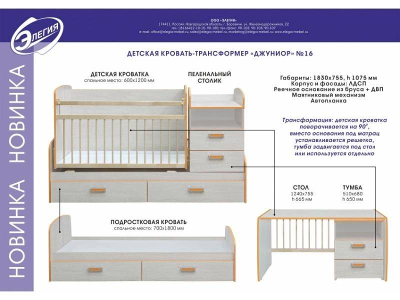 кровать-трансформер джуниор в Костроме