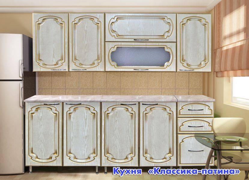 кухня прямая классика патина в Костроме