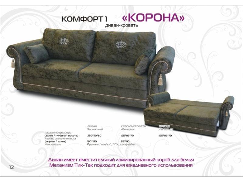 премиум прямой диван корона в Костроме