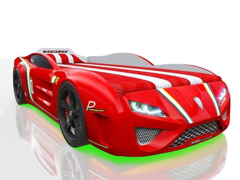 кровать-машина sportline красная в Костроме