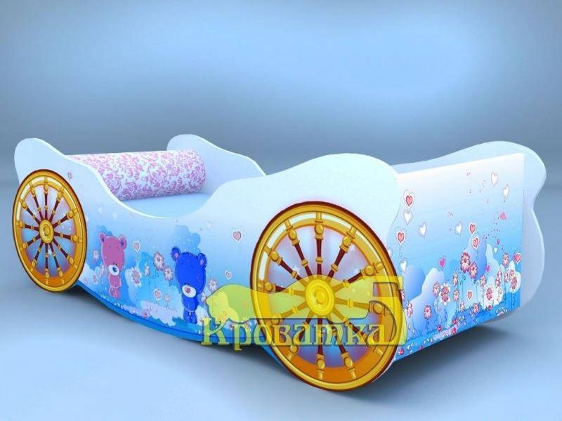 голубая кровать карета мишки в Костроме
