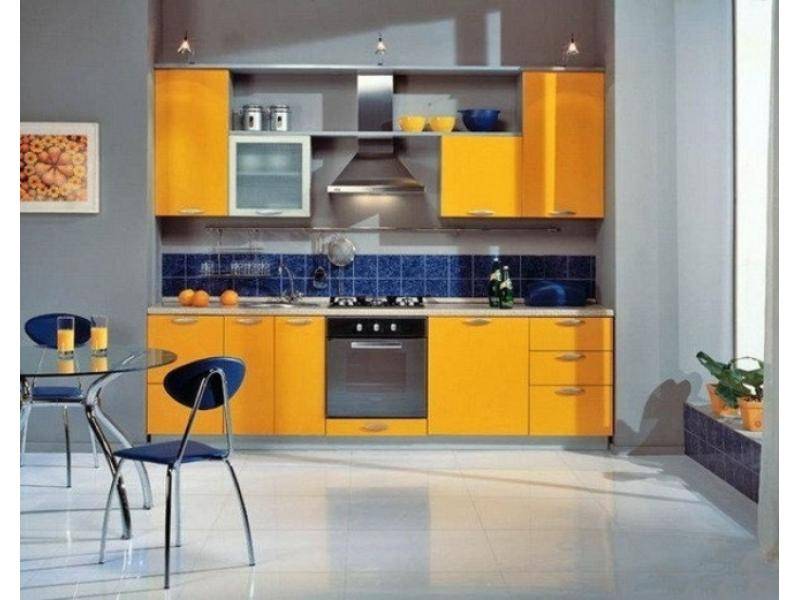 кухня желтая прямая в Костроме