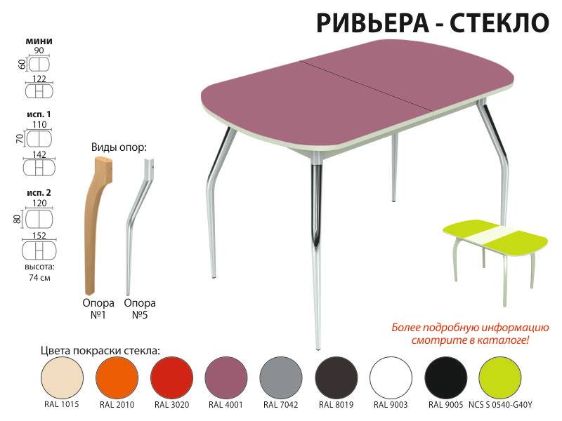 стол обеденный ривьера стекло в Костроме