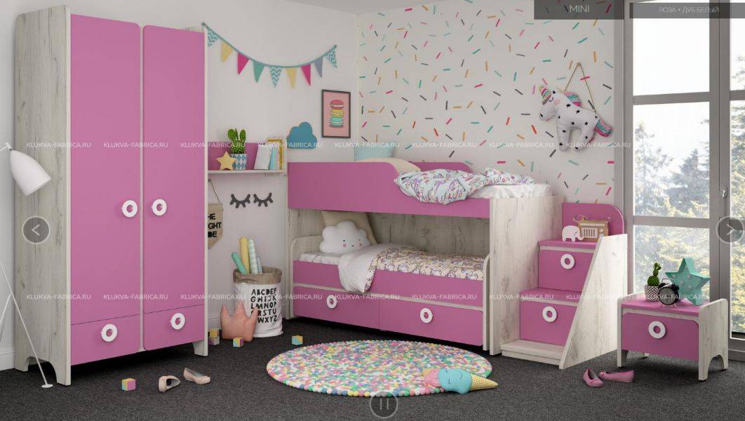 детская mini роза/дуб белый в Костроме