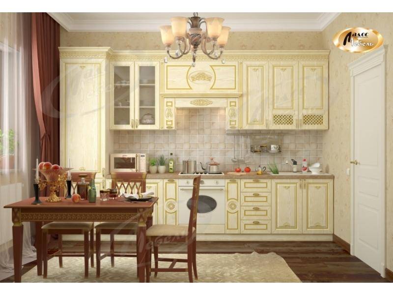 кухня прямая в цвете слоновая кость фрейя в Костроме