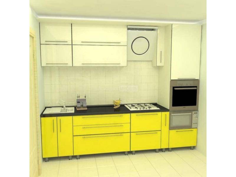 яркая прямая кухня из пластика энергия 6 в Костроме