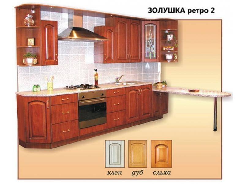 кухня прямая золушка ретро 2 мдф в Костроме