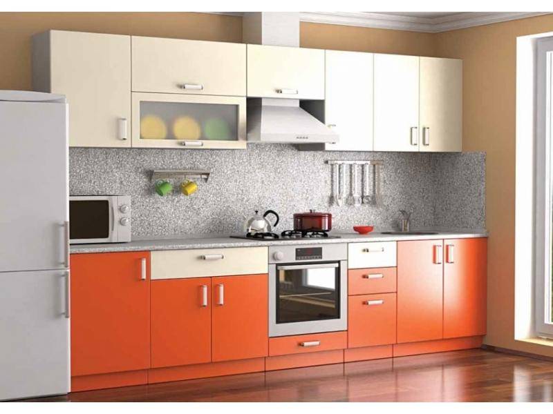 готовая оранжевая кухня в Костроме
