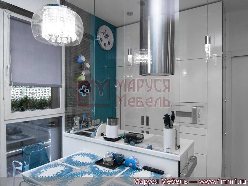 кухня прямая белая глянцевая эмаль в Костроме