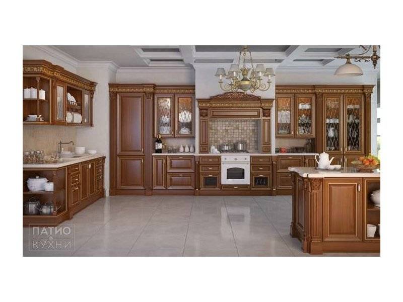 классическая кухня stradivary островная (темно-коричневая) арт. 146 в Костроме
