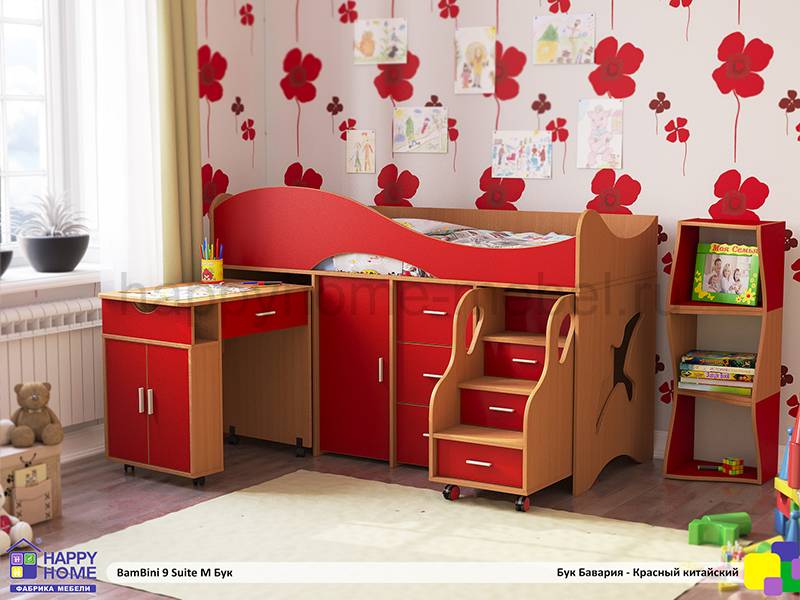 детская кровать-чердак bambini 9 suite m в Костроме