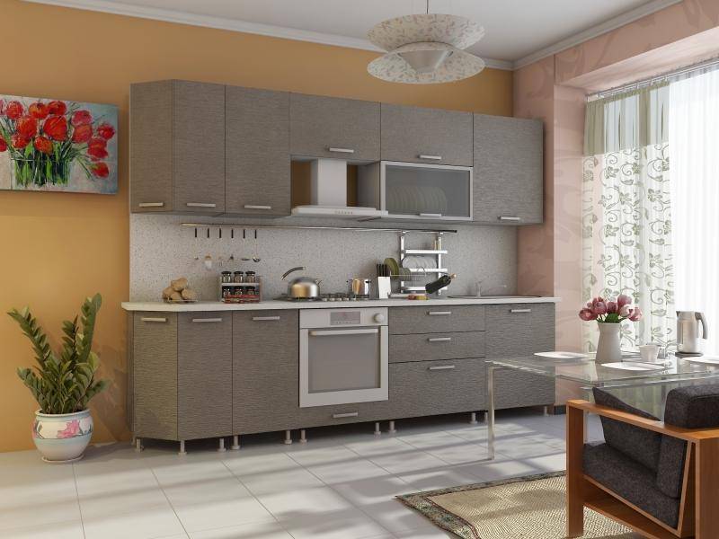 кухня прямая азалия комплектация 3 в Костроме