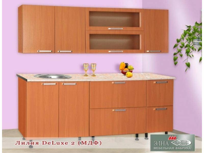кухня прямая лилия deluxe 2 (мфд) в Костроме