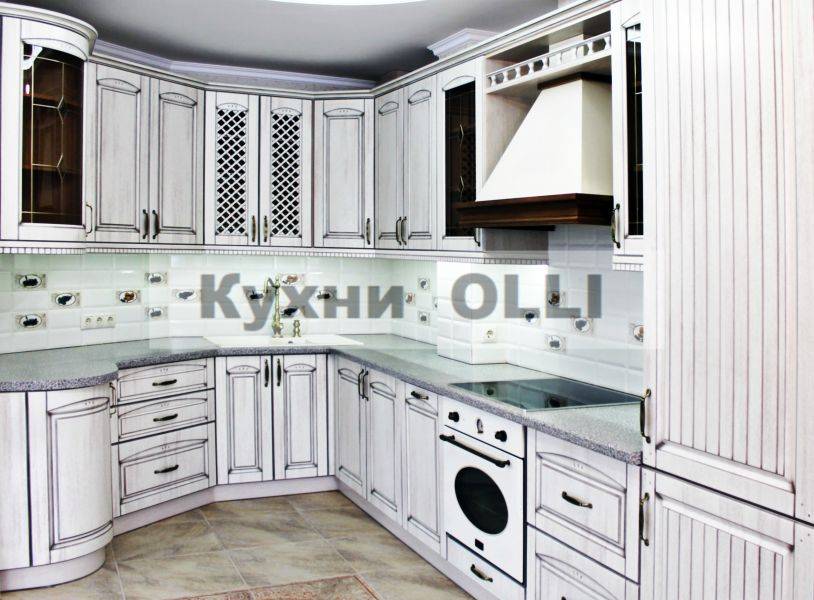 кухня мдф в пленке пвх с патиной в Костроме
