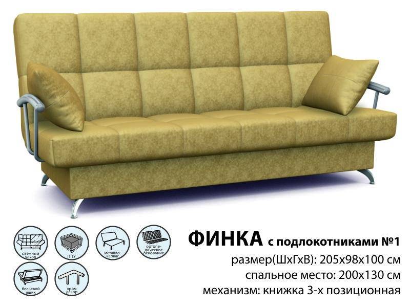 диван финка люкс с подлокотниками в Костроме