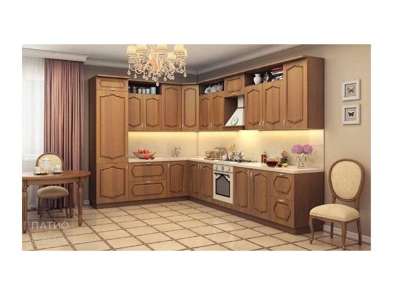 кухня классика octavia угловая (коричневая) арт. 120 в Костроме