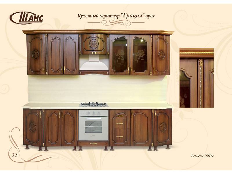 кухонный гарнитур прямой грация в Костроме